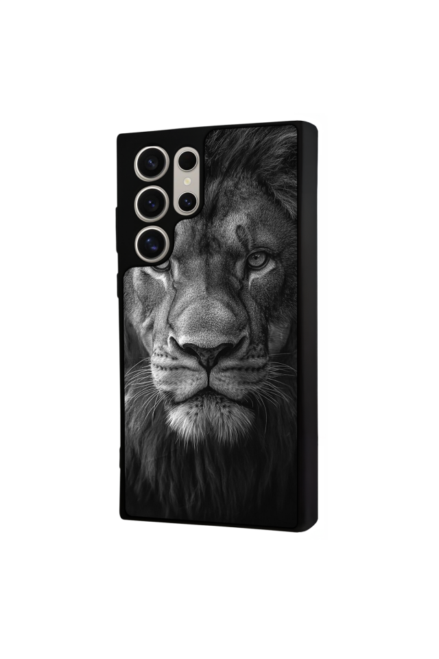 Samsung Galaxy S23 Ultra Uyumlu Aslan Tasarımlı Glossy Premium Kılıf