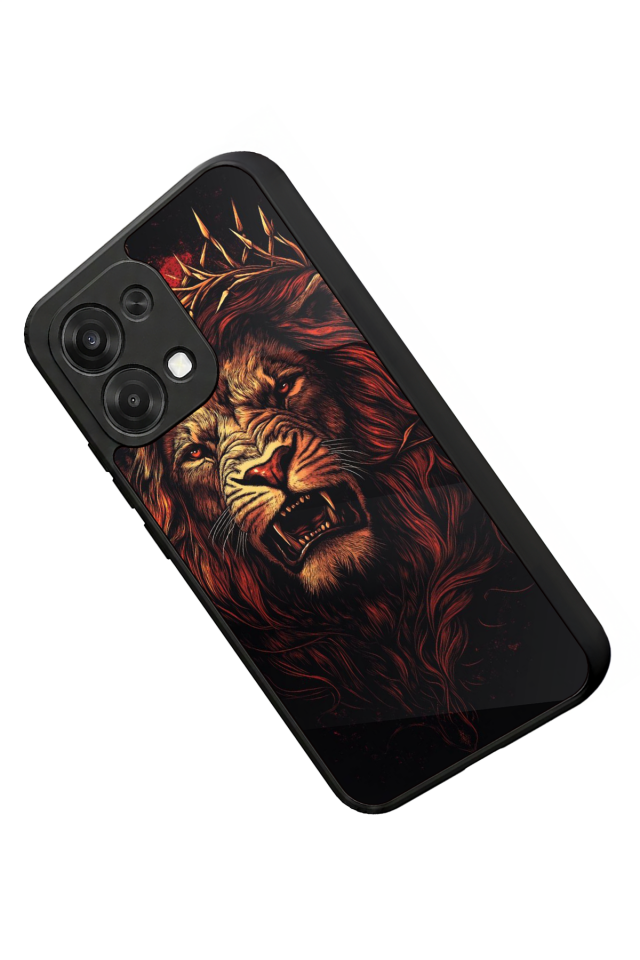 Oppo A6 Pro Uyumlu Aslan Tasarımlı Glossy Premium Kılıf