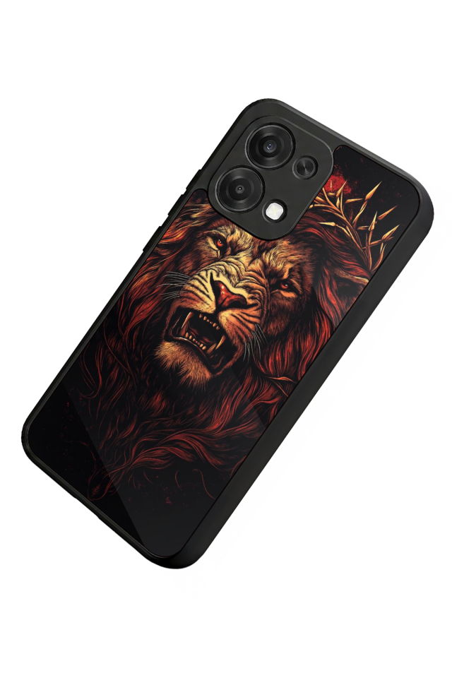 Oppo A6 Pro Uyumlu Aslan Tasarımlı Glossy Premium Kılıf