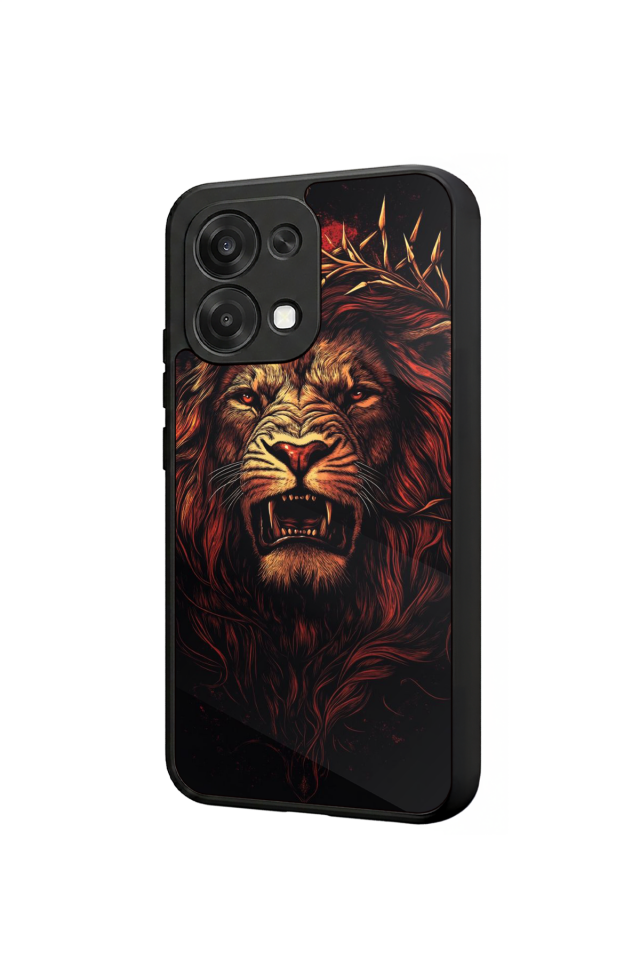 Oppo A6 Pro Uyumlu Aslan Tasarımlı Glossy Premium Kılıf