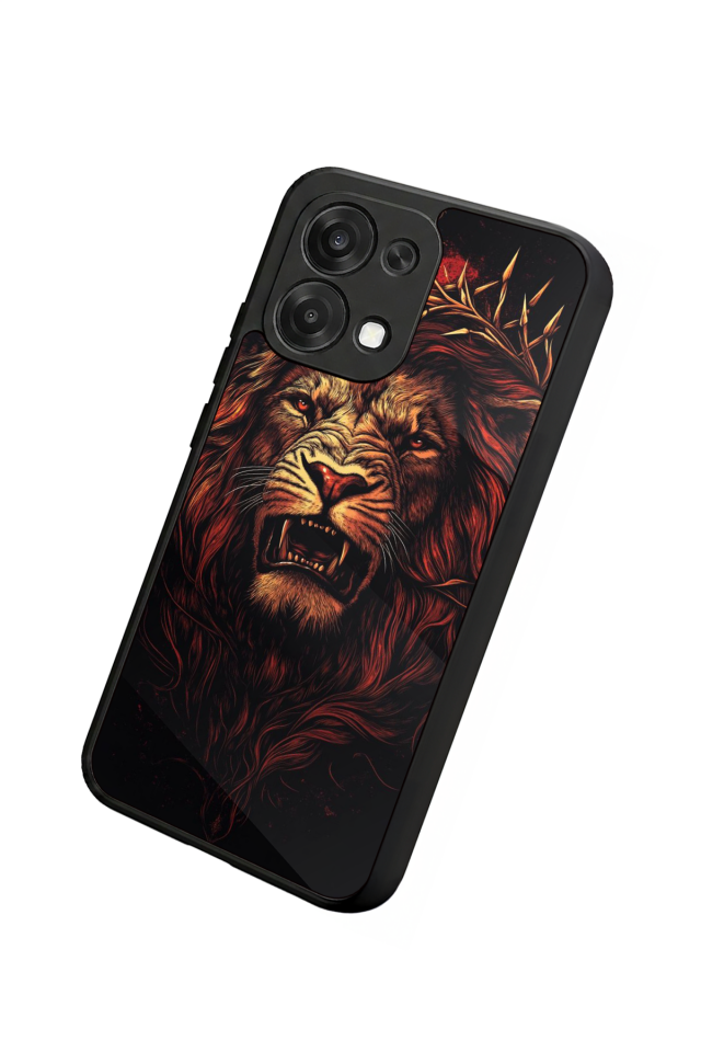 Oppo A6 Pro Uyumlu Aslan Tasarımlı Glossy Premium Kılıf