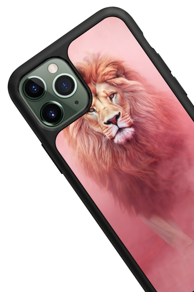 iPhone 11 Pro Uyumlu Aslan Tasarımlı Glossy Premium Kılıf