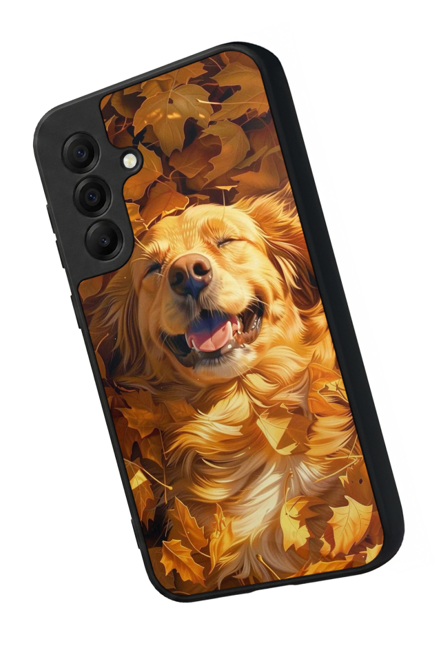 Samsung Galaxy A17 Uyumlu Golden Kopek Tasarımlı Glossy Premium Kılıf
