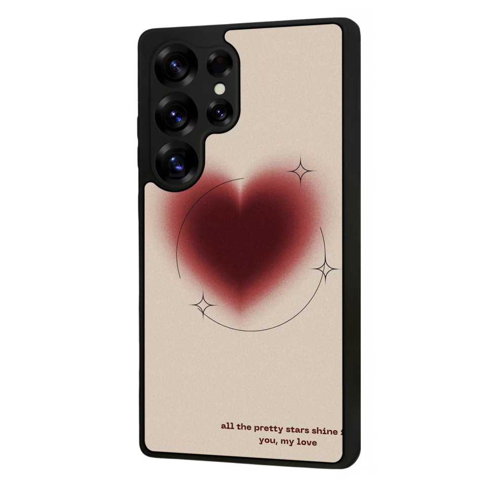 Samsung Galaxy S25 Ultra Uyumlu Kalp Love Tasarımlı Glossy Premium Kılıf