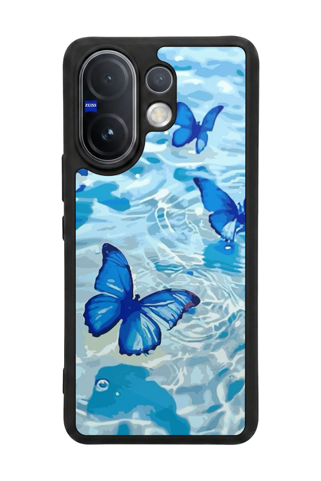 Vivo V60 Uyumlu Kelebek Tasarımlı Glossy Premium Kılıf