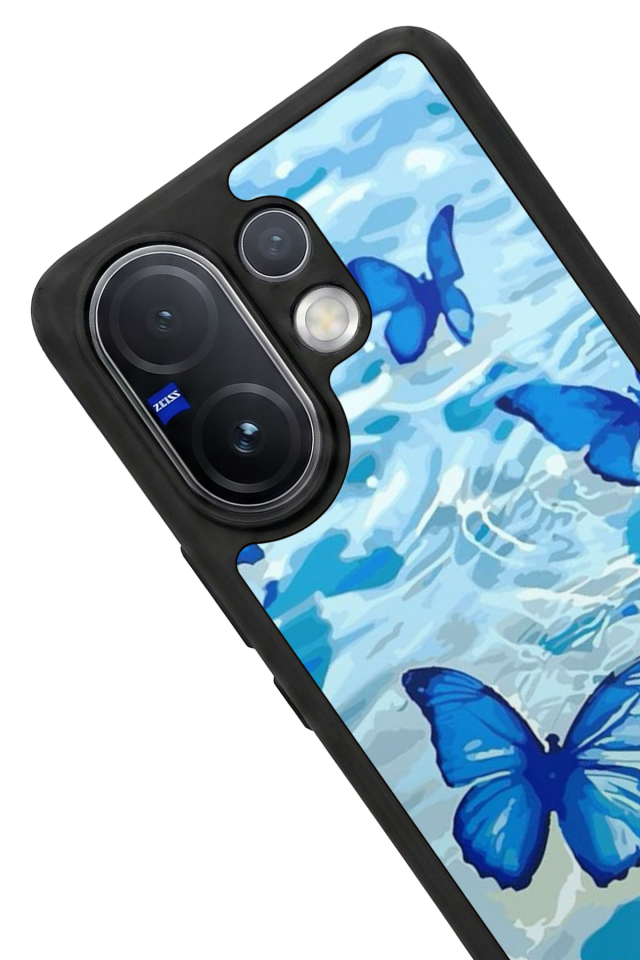 Vivo V60 Uyumlu Kelebek Tasarımlı Glossy Premium Kılıf