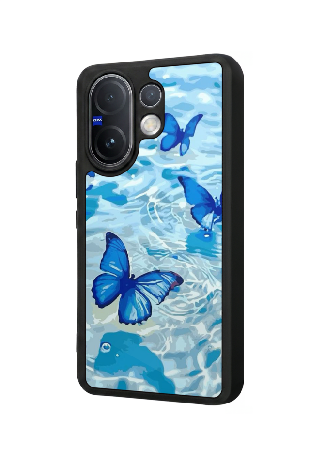 Vivo V60 Uyumlu Kelebek Tasarımlı Glossy Premium Kılıf