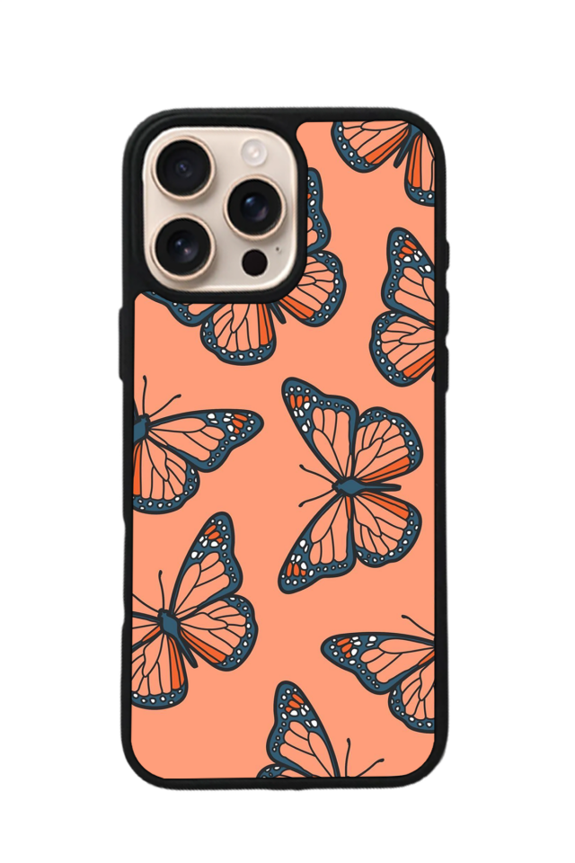 iPhone 16 Pro Max Uyumlu Kelebek Tasarımlı Glossy Premium Kılıf