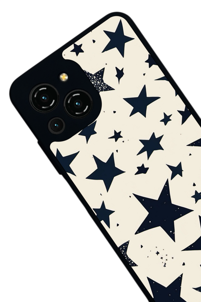 Reeder S23 Pro Max Uyumlu Retro Yildizlar Tasarımlı Glossy Premium Kılıf