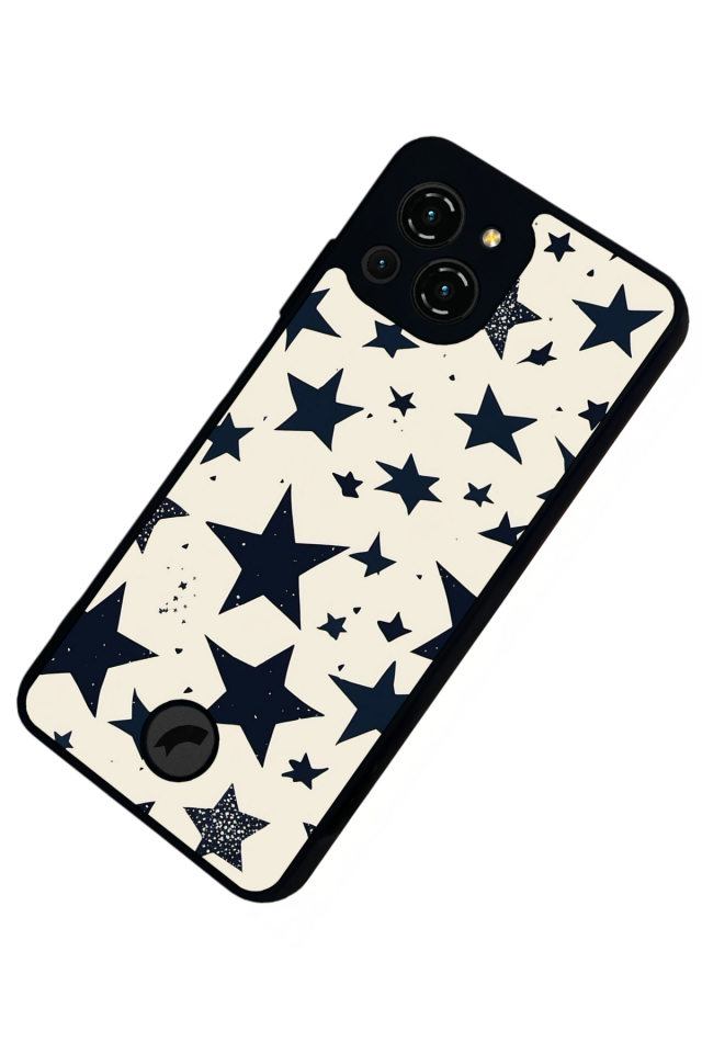 Reeder S23 Pro Max Uyumlu Retro Yildizlar Tasarımlı Glossy Premium Kılıf