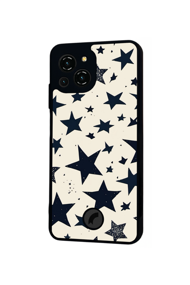 Reeder S23 Pro Max Uyumlu Retro Yildizlar Tasarımlı Glossy Premium Kılıf