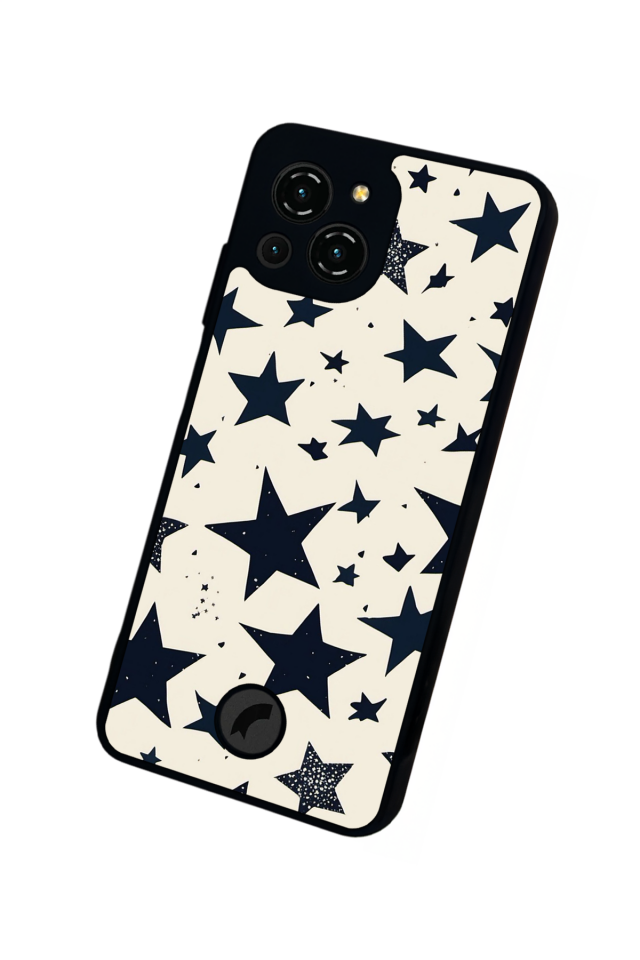Reeder S23 Pro Max Uyumlu Retro Yildizlar Tasarımlı Glossy Premium Kılıf