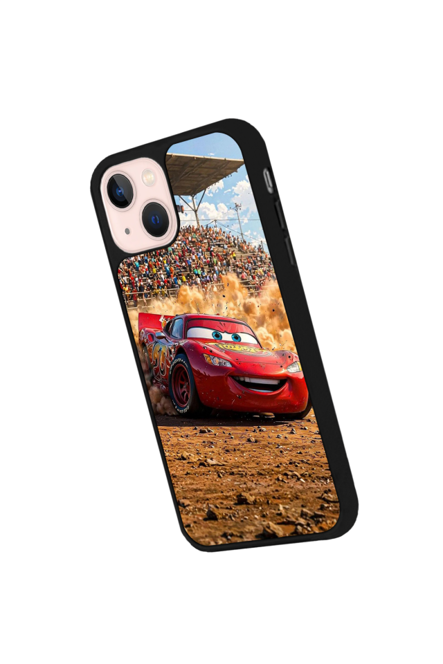 iPhone 15 Plus Uyumlu Şimsek McQueen Tasarımlı Glossy Premium Kılıf