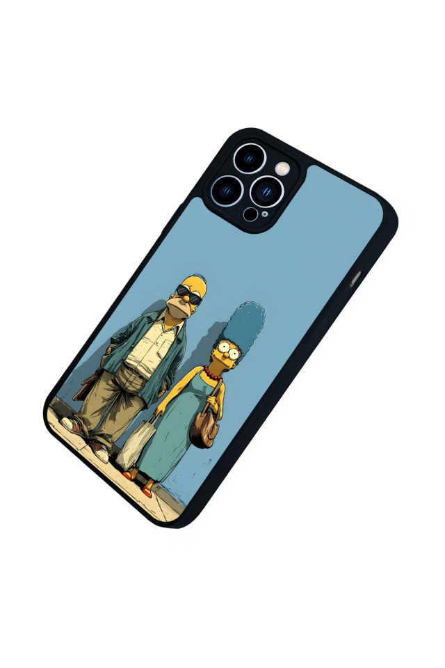 iPhone 13 Pro Max Uyumlu The Simpsons Tasarımlı Glossy Premium Kılıf