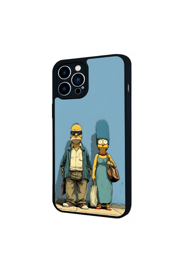 iPhone 13 Pro Max Uyumlu The Simpsons Tasarımlı Glossy Premium Kılıf
