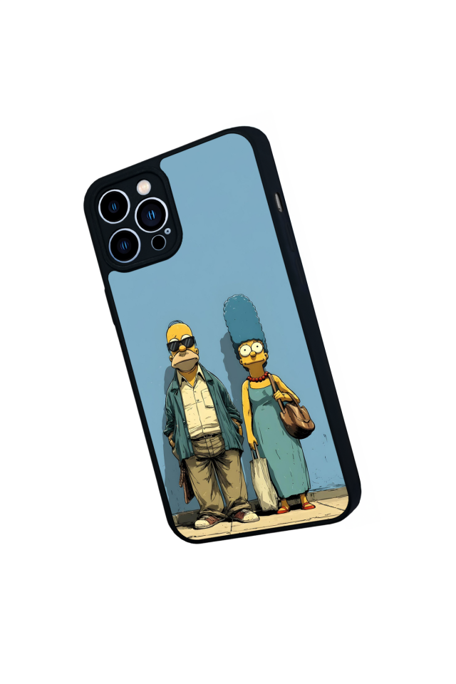 iPhone 13 Pro Max Uyumlu The Simpsons Tasarımlı Glossy Premium Kılıf