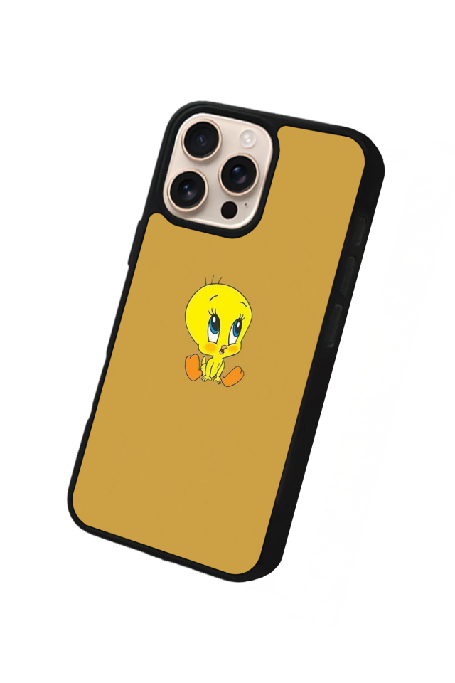 iPhone 14 Pro Uyumlu Tweety Tasarımlı Glossy Premium Kılıf