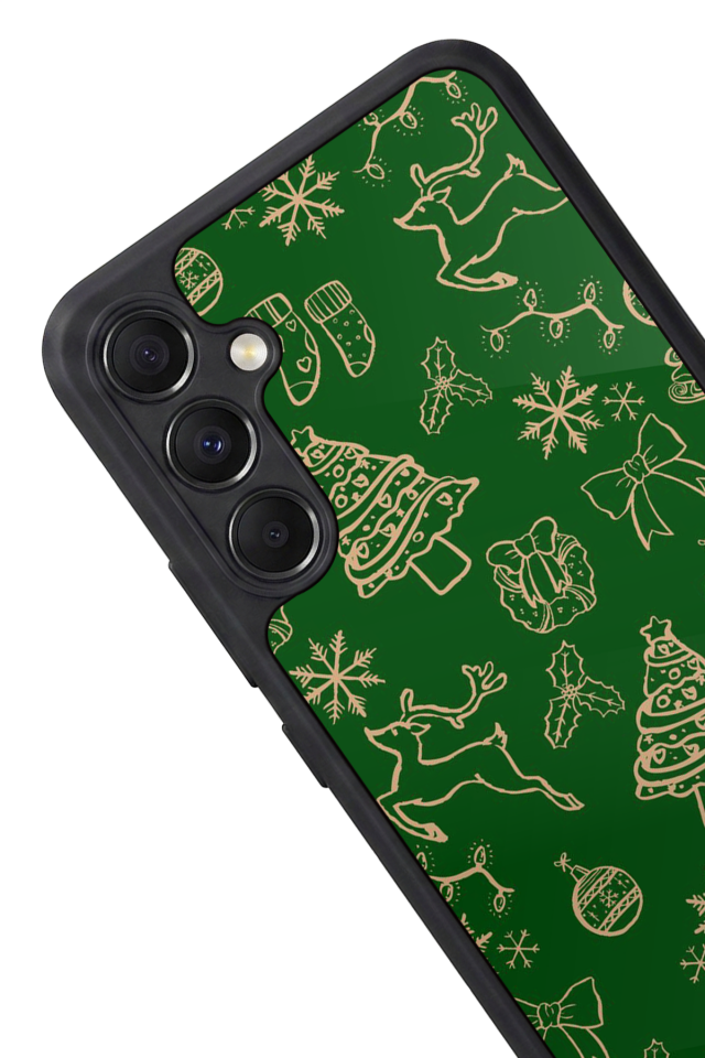 Samsung Galaxy M34 Uyumlu Yilbasi Christmas Tasarımlı Glossy Premium Kılıf