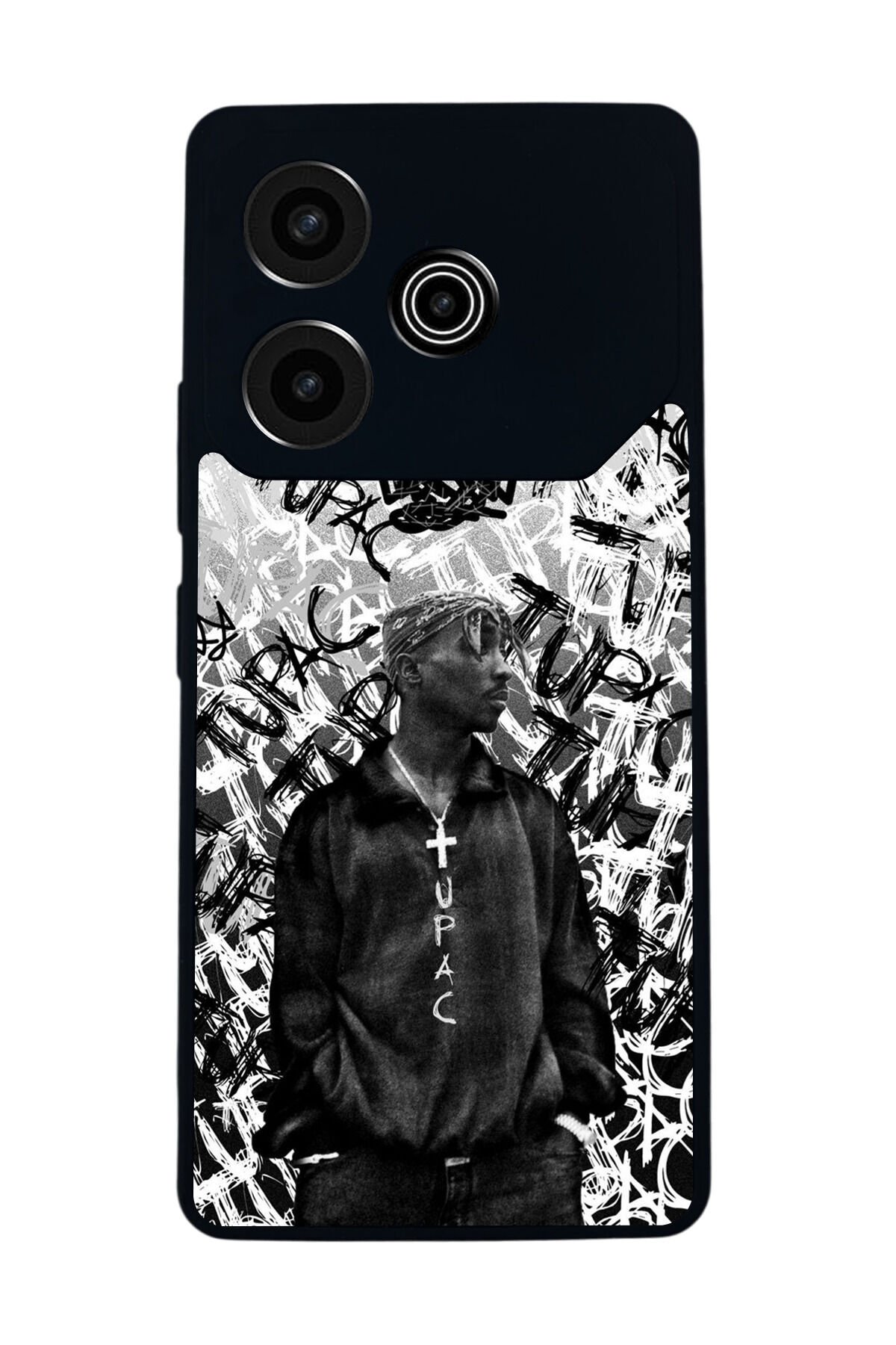 Tecno Pova 6 Uyumlu Tupac Tasarımlı Glossy Premium Kılıf