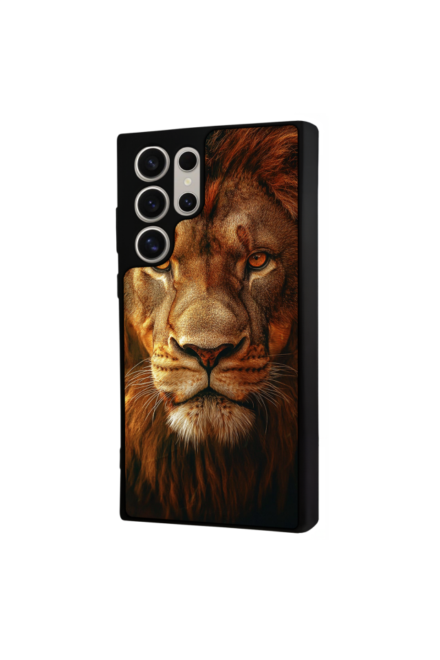 Samsung Galaxy S23 Ultra Uyumlu Aslan Tasarımlı Glossy Premium Kılıf