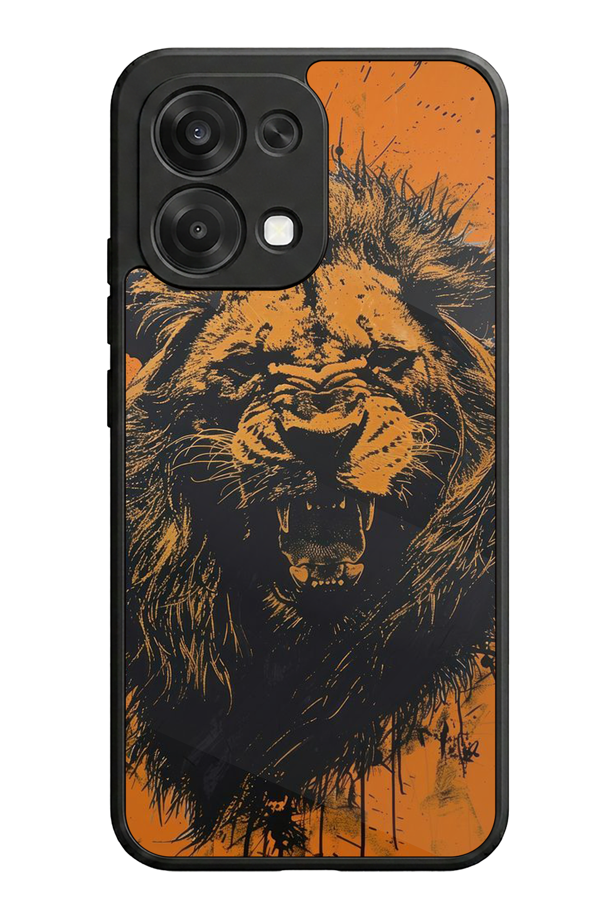 Oppo A6 Pro Uyumlu Aslan Tasarımlı Glossy Premium Kılıf