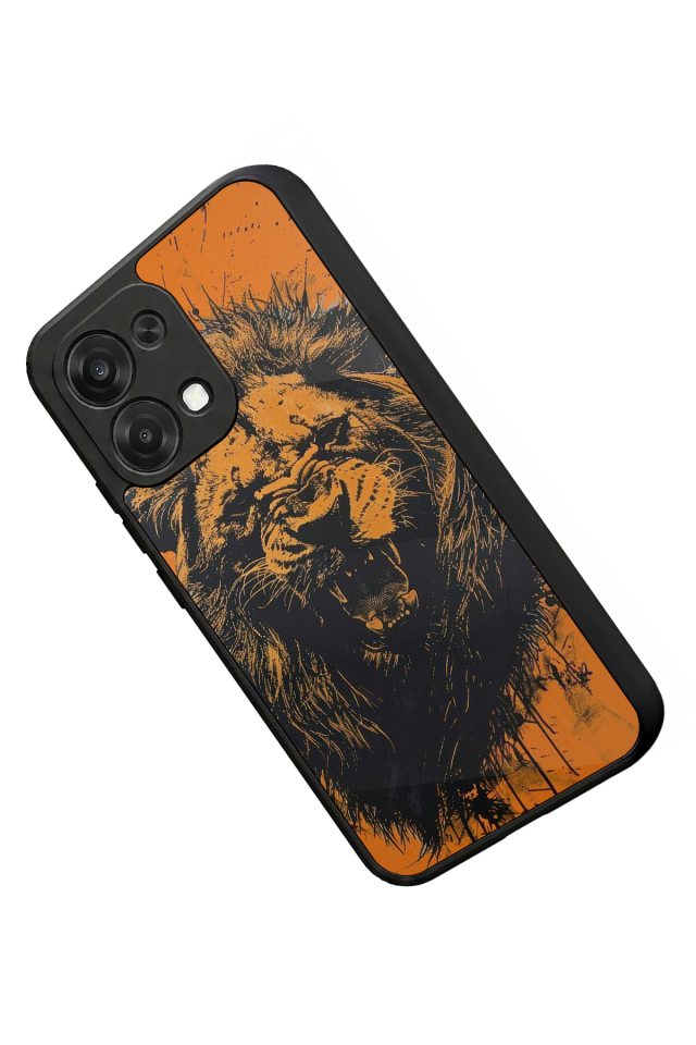 Oppo A6 Pro Uyumlu Aslan Tasarımlı Glossy Premium Kılıf