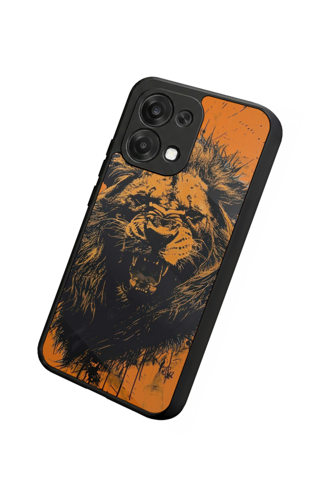 Oppo A6 Pro Uyumlu Aslan Tasarımlı Glossy Premium Kılıf