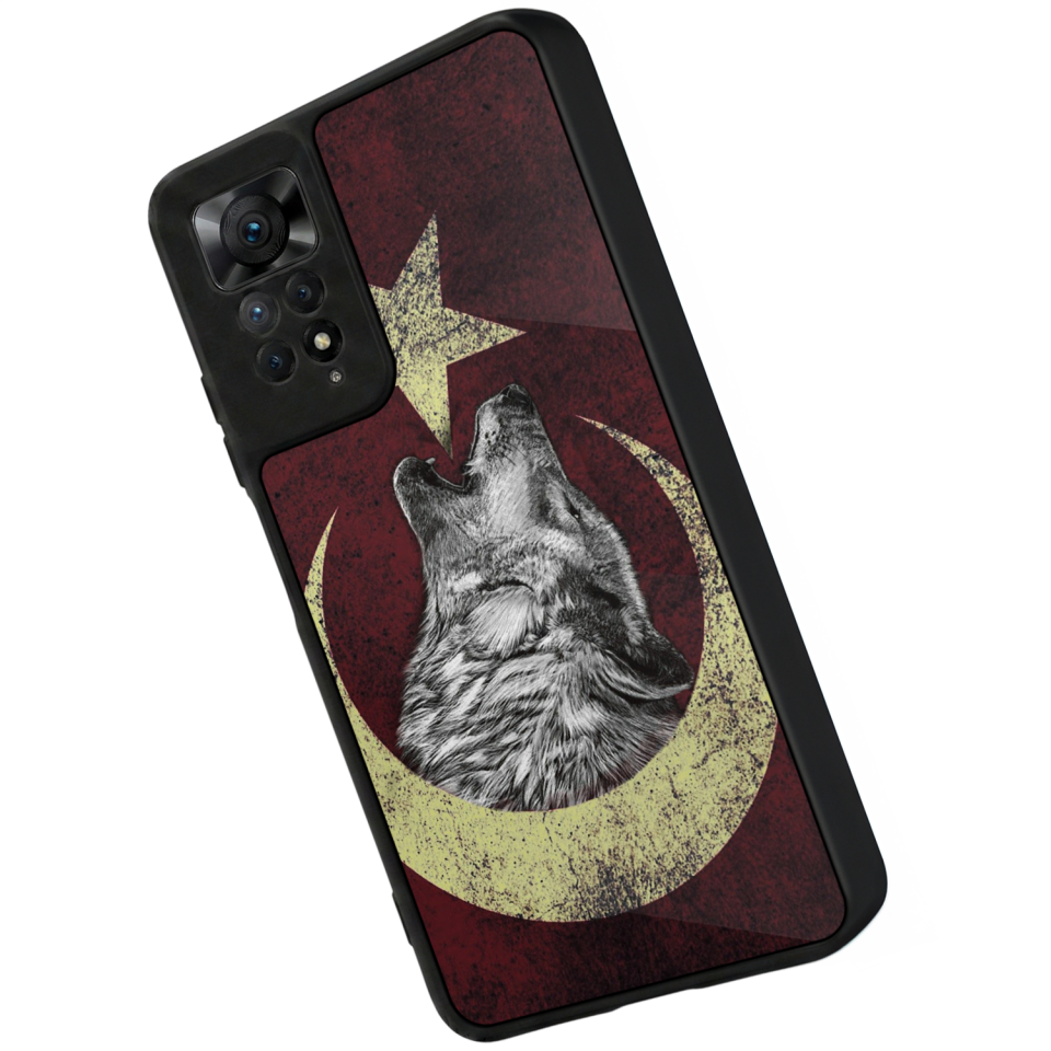 Xiaomi Redmi Note 12 Pro Uyumlu Bozkurt Tasarımlı Glossy Premium Kılıf