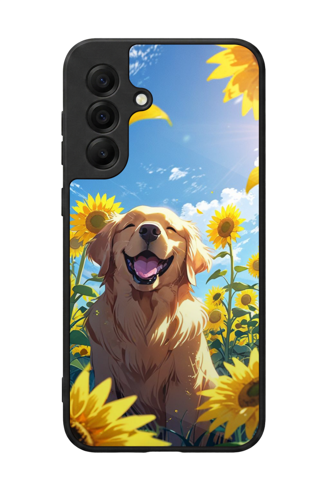 Samsung Galaxy A17 Uyumlu Golden Kopek Tasarımlı Glossy Premium Kılıf