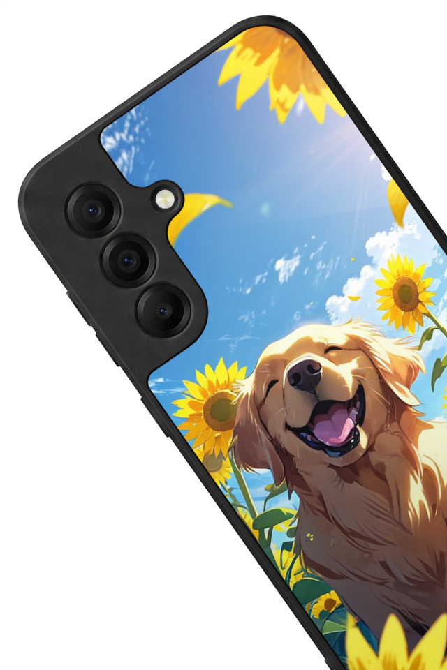 Samsung Galaxy A17 Uyumlu Golden Kopek Tasarımlı Glossy Premium Kılıf