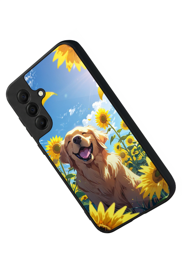 Samsung Galaxy A17 Uyumlu Golden Kopek Tasarımlı Glossy Premium Kılıf