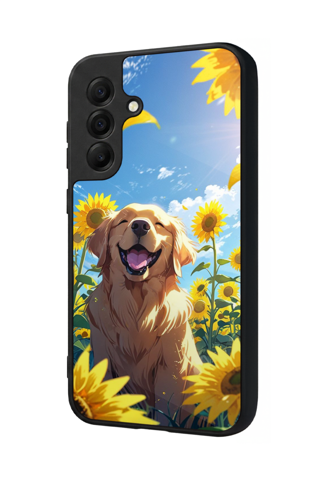 Samsung Galaxy A17 Uyumlu Golden Kopek Tasarımlı Glossy Premium Kılıf