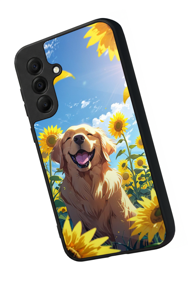 Samsung Galaxy A17 Uyumlu Golden Kopek Tasarımlı Glossy Premium Kılıf