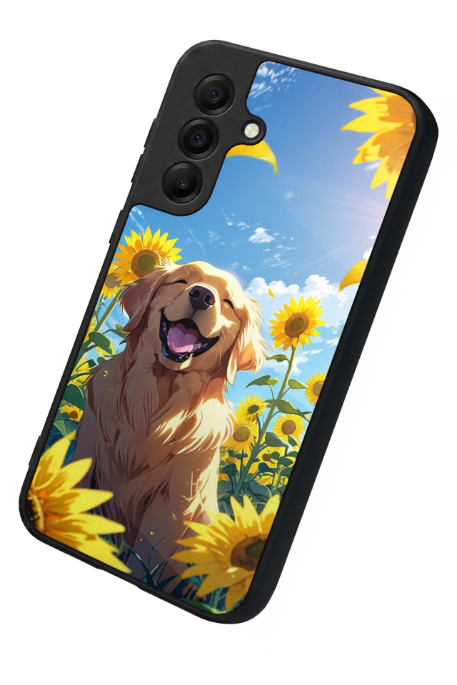 Samsung Galaxy A17 Uyumlu Golden Kopek Tasarımlı Glossy Premium Kılıf