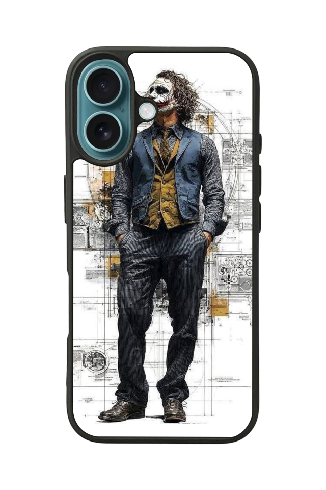iPhone 16 Plus Uyumlu Joker Tasarımlı Glossy Premium Kılıf