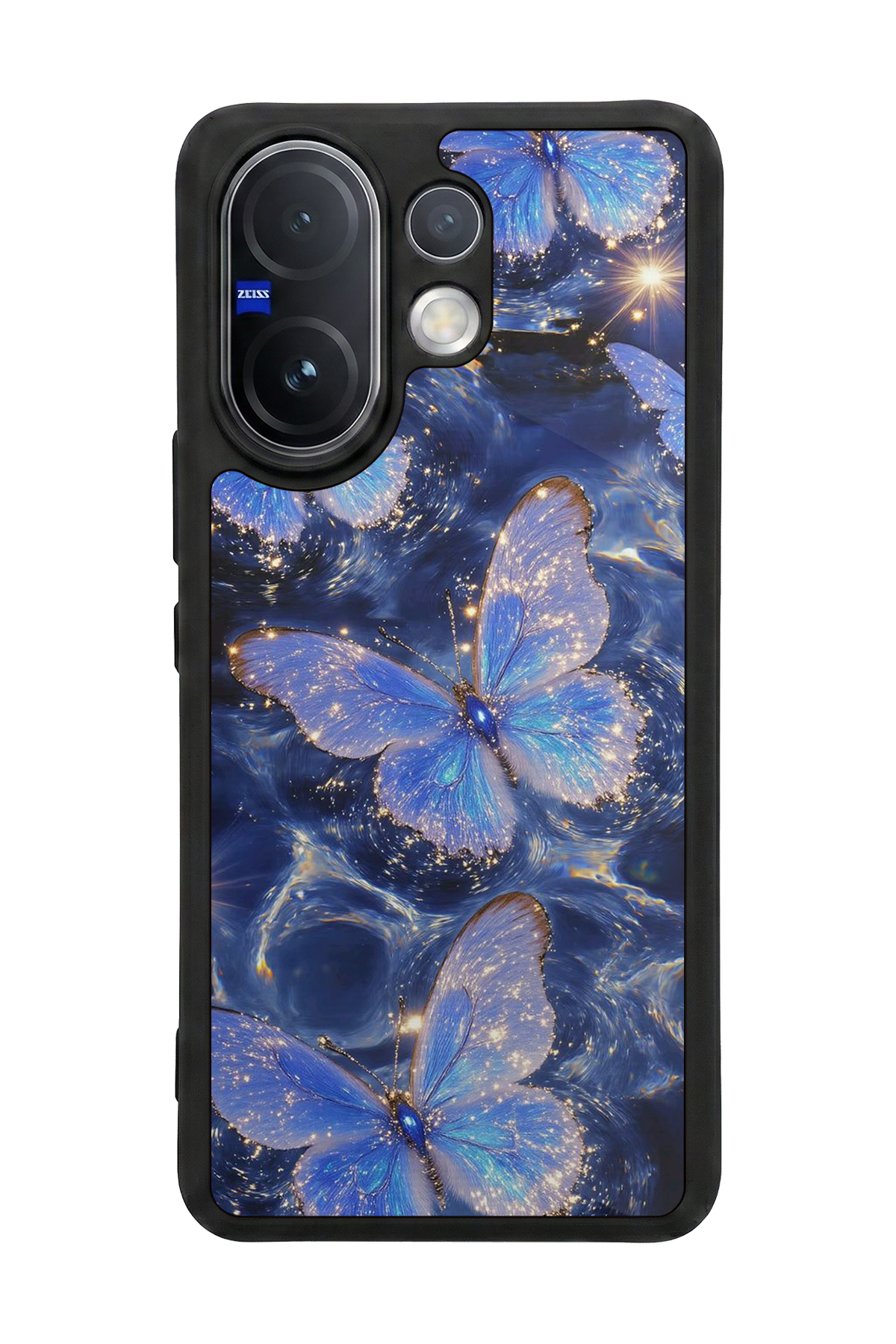 Vivo V60 Uyumlu Kelebek Tasarımlı Glossy Premium Kılıf