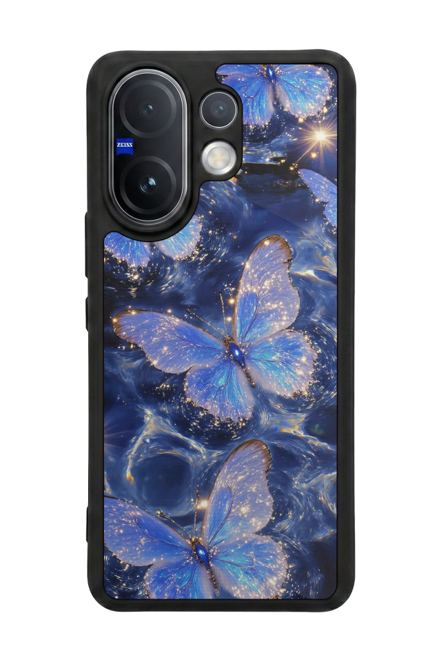 Vivo V60 Uyumlu Kelebek Tasarımlı Glossy Premium Kılıf