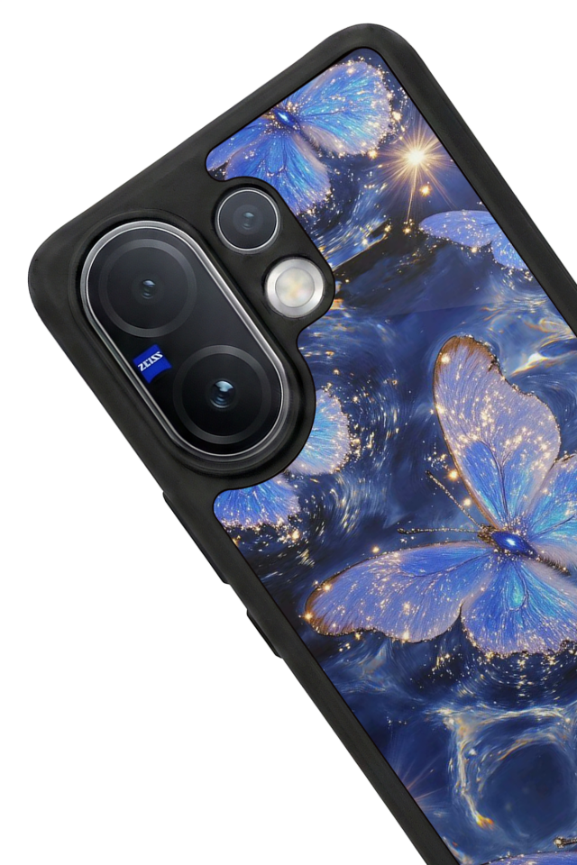 Vivo V60 Uyumlu Kelebek Tasarımlı Glossy Premium Kılıf