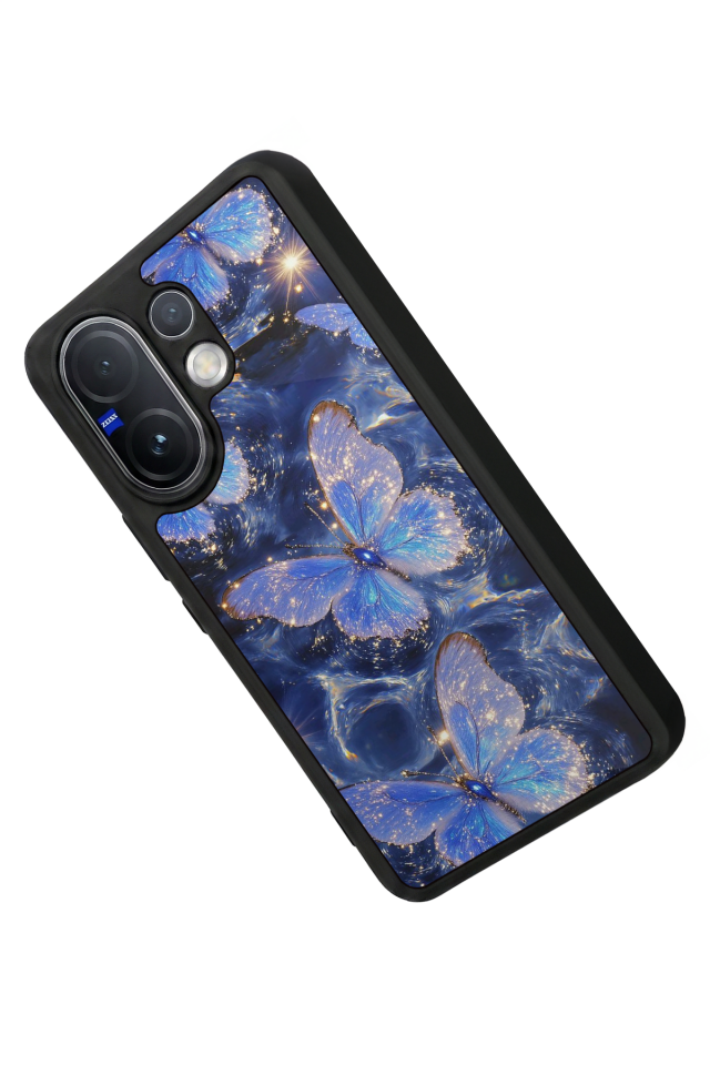 Vivo V60 Uyumlu Kelebek Tasarımlı Glossy Premium Kılıf