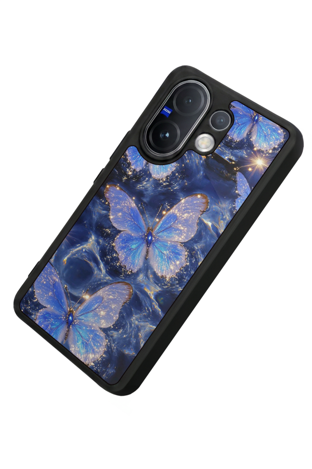 Vivo V60 Uyumlu Kelebek Tasarımlı Glossy Premium Kılıf