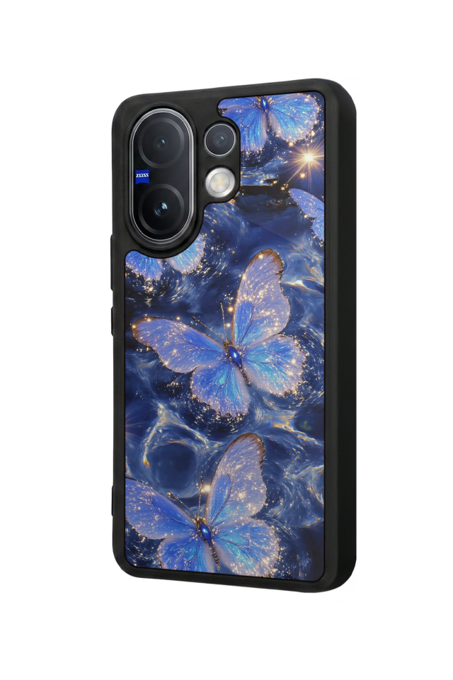 Vivo V60 Uyumlu Kelebek Tasarımlı Glossy Premium Kılıf