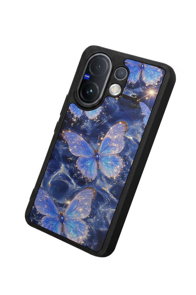 Vivo V60 Uyumlu Kelebek Tasarımlı Glossy Premium Kılıf
