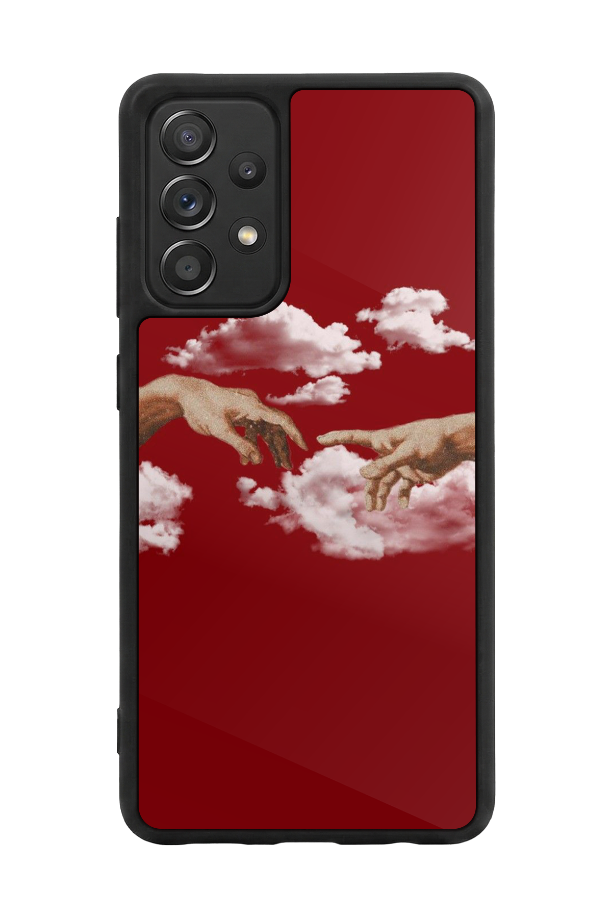 Samsung Galaxy A72 Uyumlu Kirmizi Tasarımlı Glossy Premium Kılıf