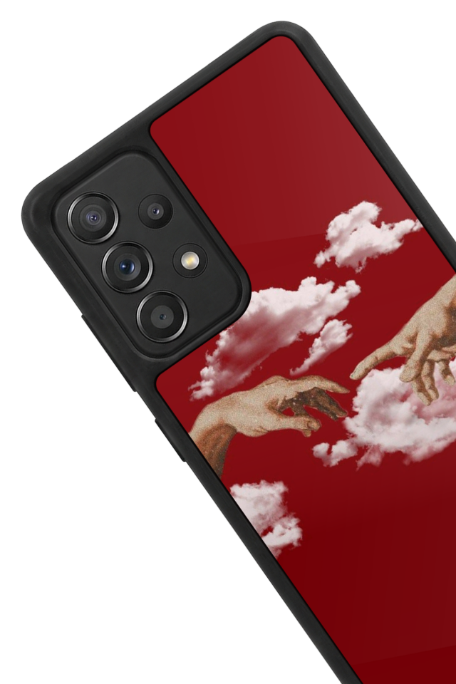 Samsung Galaxy A72 Uyumlu Kirmizi Tasarımlı Glossy Premium Kılıf