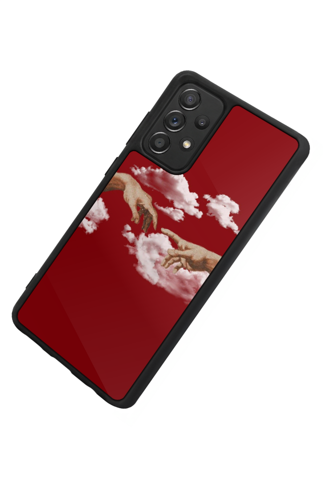 Samsung Galaxy A72 Uyumlu Kirmizi Tasarımlı Glossy Premium Kılıf
