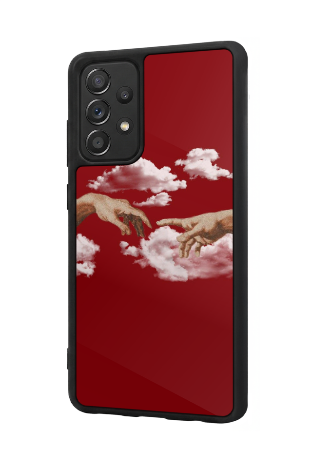 Samsung Galaxy A72 Uyumlu Kirmizi Tasarımlı Glossy Premium Kılıf