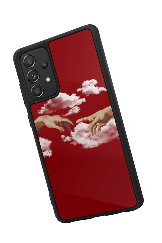 Samsung Galaxy A72 Uyumlu Kirmizi Tasarımlı Glossy Premium Kılıf