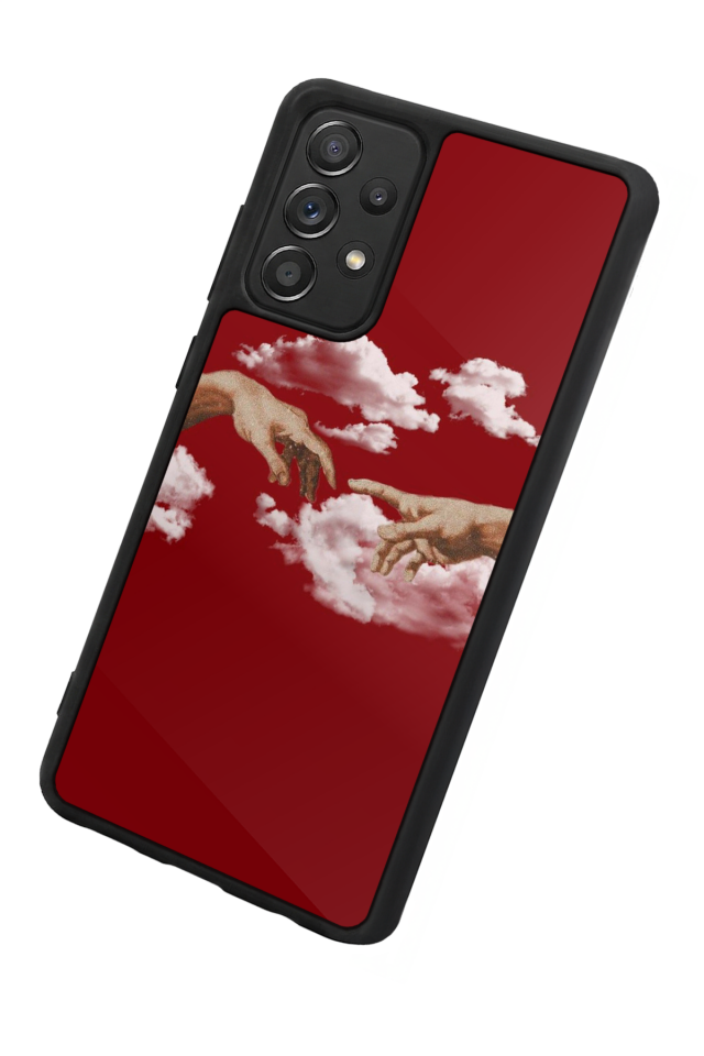 Samsung Galaxy A72 Uyumlu Kirmizi Tasarımlı Glossy Premium Kılıf