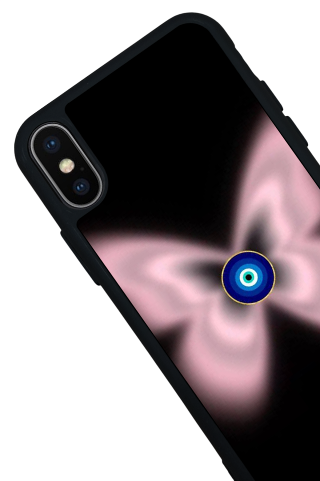 iPhone X/ XS Uyumlu Nazar Tasarımlı Glossy Premium Kılıf