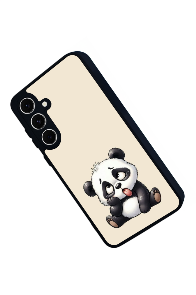 Samsung Galaxy S24 FE Uyumlu Panda Tasarımlı Glossy Premium Kılıf